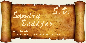 Sandra Dedijer vizit kartica